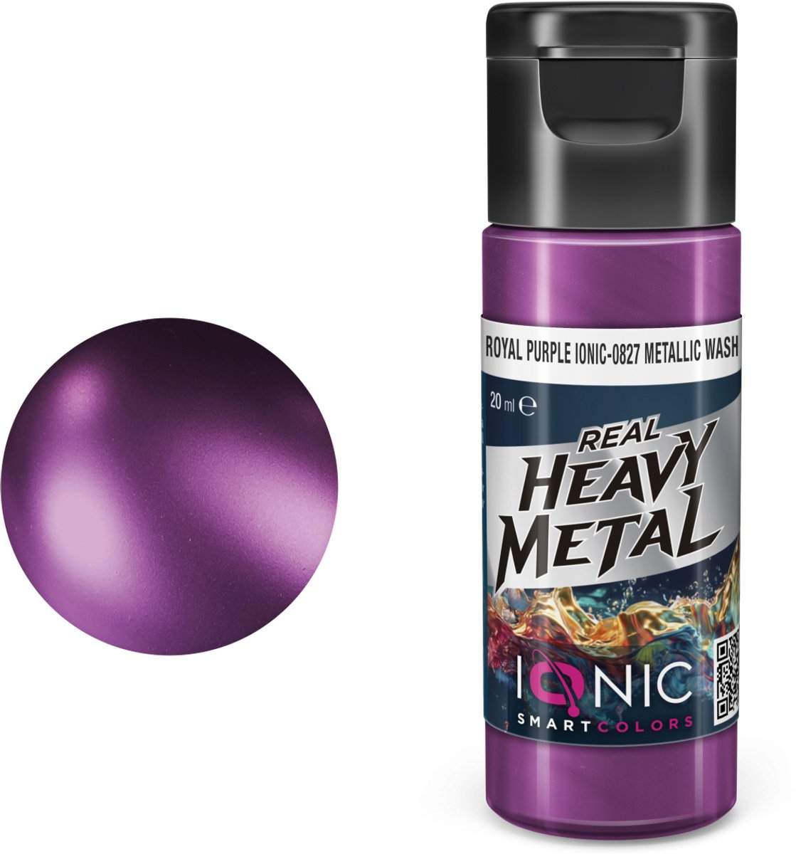AMMO by Mig Jimenez Hobbyverf Acrylverf - MIG IO0827 Ionic Smart Colors - Real Heavy Metal - Koninklijk Paars - Metallic Wash - Metallic Acryl - 20ml Verf potje - 20 ml