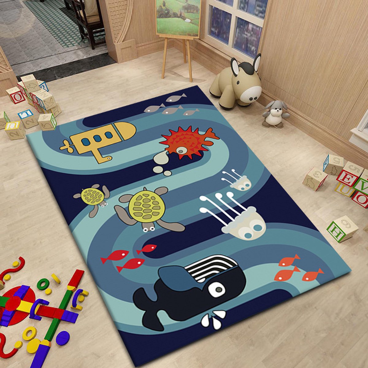 Autospeelmat - Wegtapijt Kinderen - Spelen met Auto's - Antislip Onderkant - 80*120cmsnelweg‑2