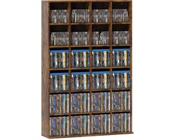 HOMCOM-CD opbergkast - Spaanplaat - 89 x 20 x 130,5 cm - Bruin