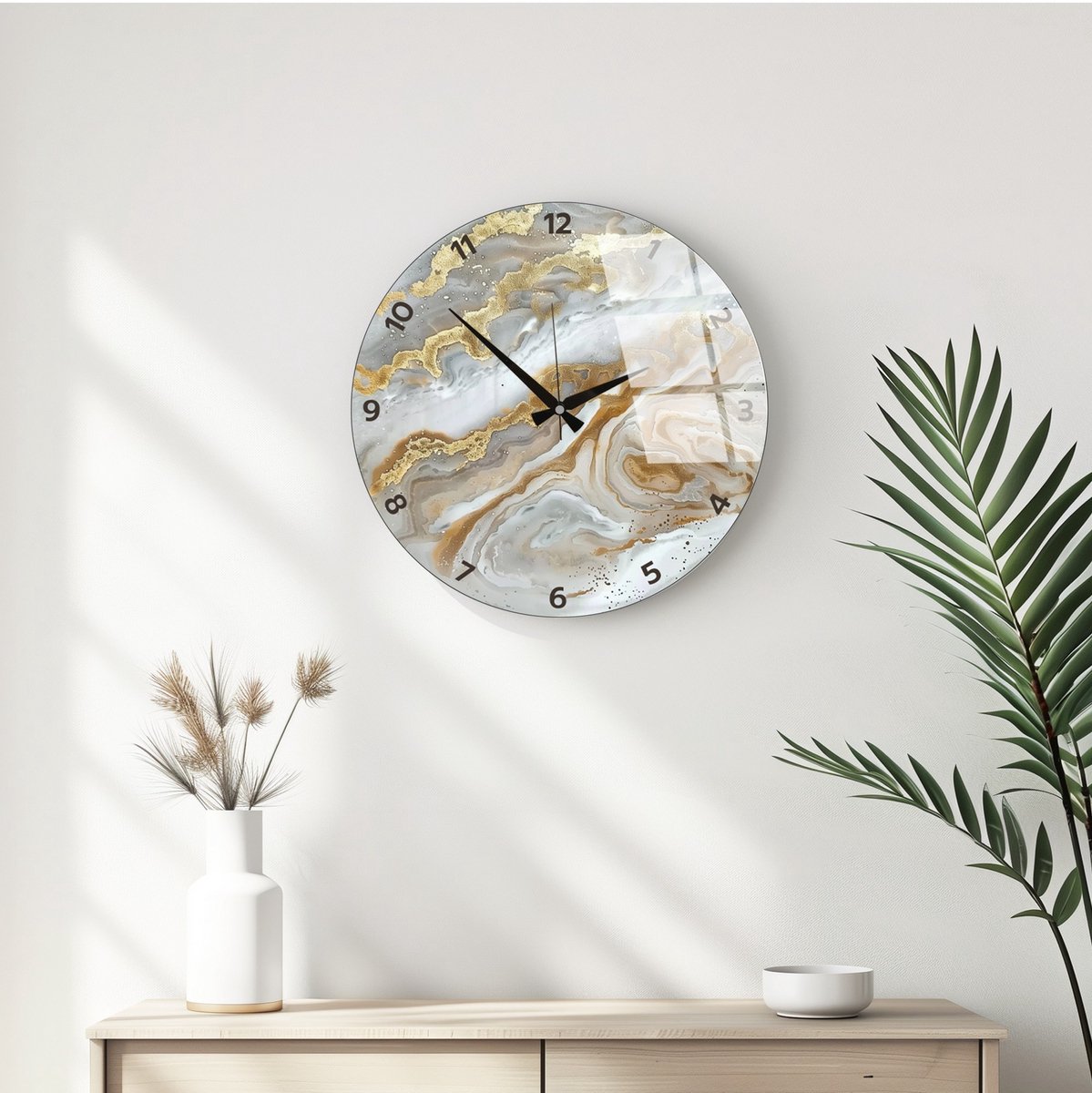Asir - Wandklok - Veelkleurig - 40 x 40 cm