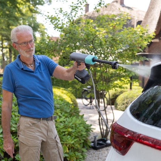 Achaté Draadloze Hogedrukreiniger - 21V Accu Hogedrukspuit - Auto & Terrasreiniger - 200W Motor - 6-in-1 Spuitkop - 7m Slang - 40 Min Gebruik - Opbergkoffer van Merkloos	 — afbeelding 5