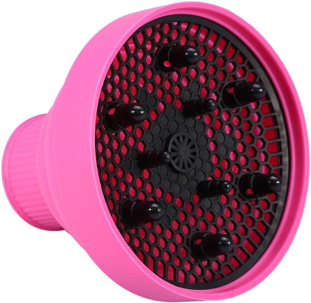 Opvouwbare Diffuser voor Haardroger - Silicone Styling Tool voor Natuurlijke Golven, Fijn en Dik Haar - Ideaal voor Thuis en Kapperszaken (Roze)