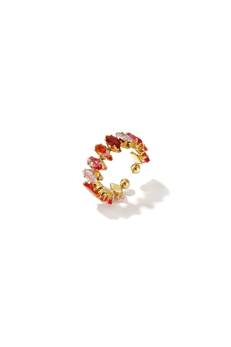 Niva - Ovale Ring - Zirkonia - Stainless Steel - - Zilver