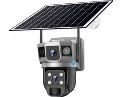 Narvie VTS02-W WiFi Solar Beveiligingscamera – 4MP Dual-Lens – Zonnepaneel – Full-Color Nachtzicht – PIR & Radar – IP66
