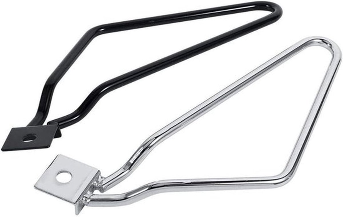 -Zadeltasbeugel motorfiets - montagebeugels - sterk - zilver - HD1450/1584 - XL883/1200 - 2X - geschikt voor merk