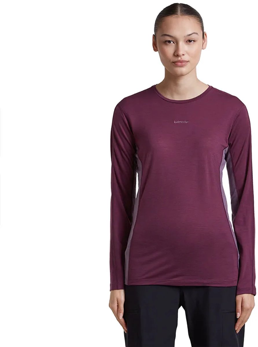Icebreaker 125 Cl Sphe Block T-shirt Met Lange Mouwen Paars M Vrouw