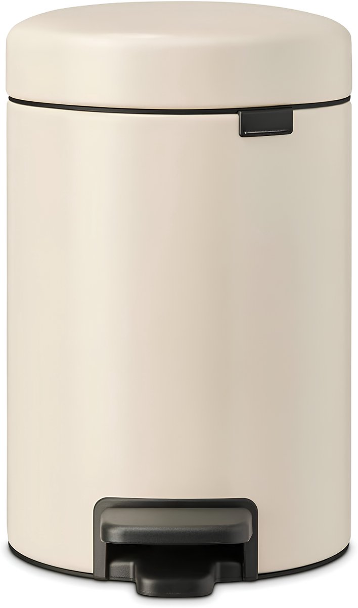 TYR® Prullenbak - Afvalbak - Prullenbak 3 Liter - Prullenbakken - Zachtbeige - 17cm x 24cm x 27cm