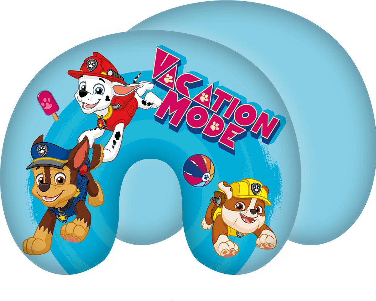 PAW Patrol Nekkussentje Vacation Mode - ca. 28 x 33 cm - Polyester Blauw