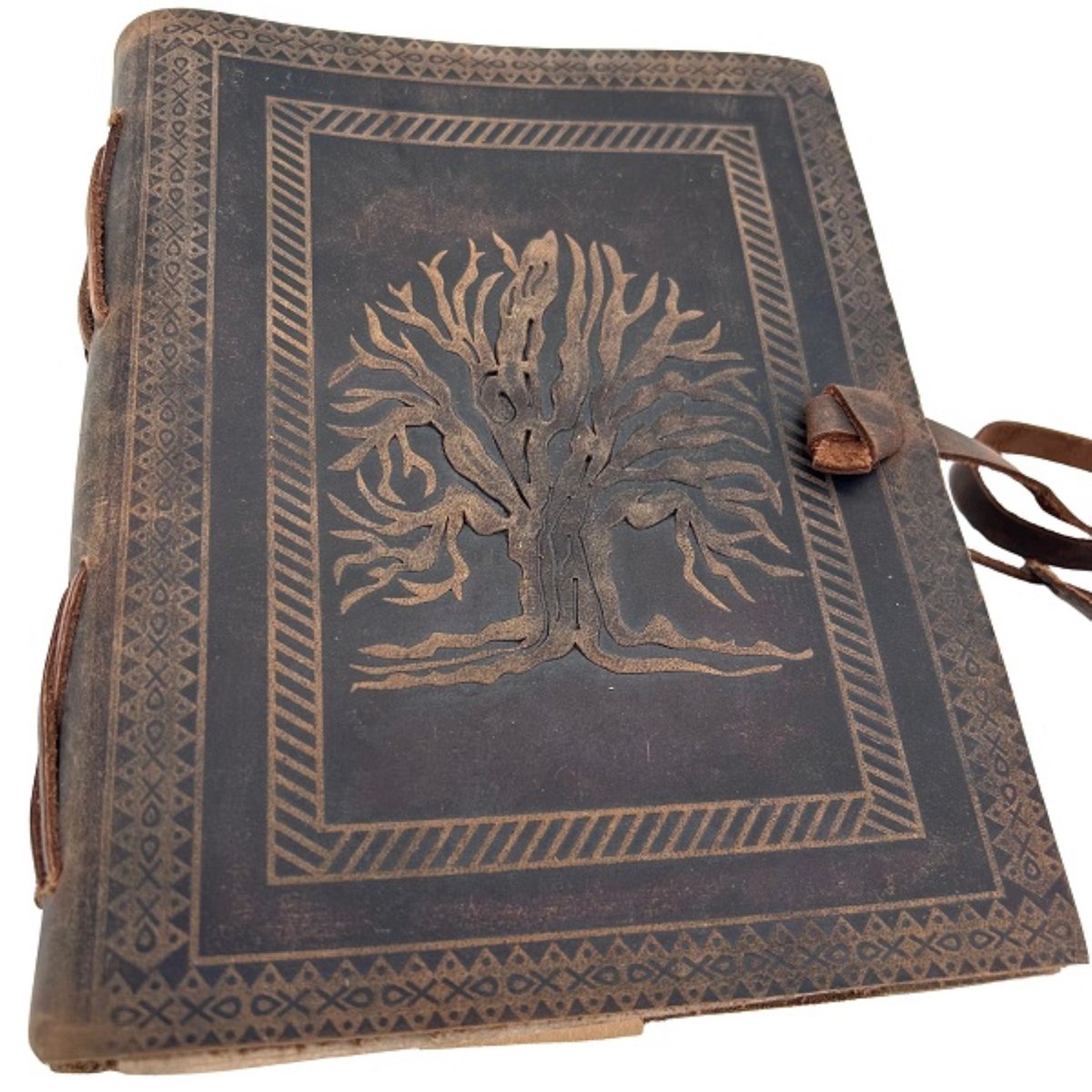 OnlyNatural-Notitieboek-Leer-Handmade-Eco Friendly-India