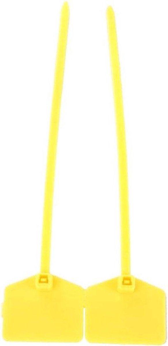 Allecta - Nylon kabelbinders 100 stuks Geel voor kabelmanagement en organisatie.