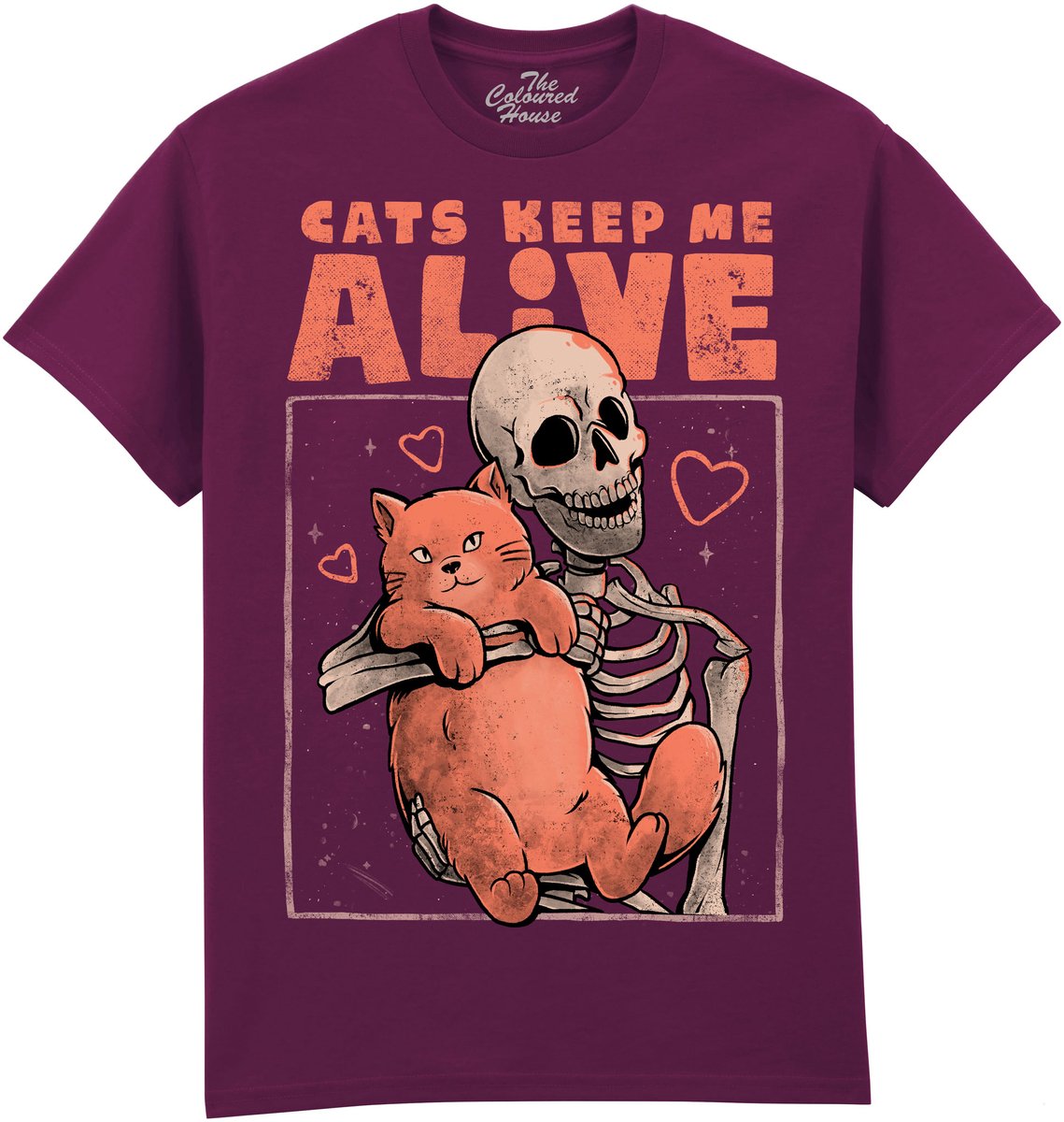 Kat Cats Keep Me Alive The Coloured House T-shirt M