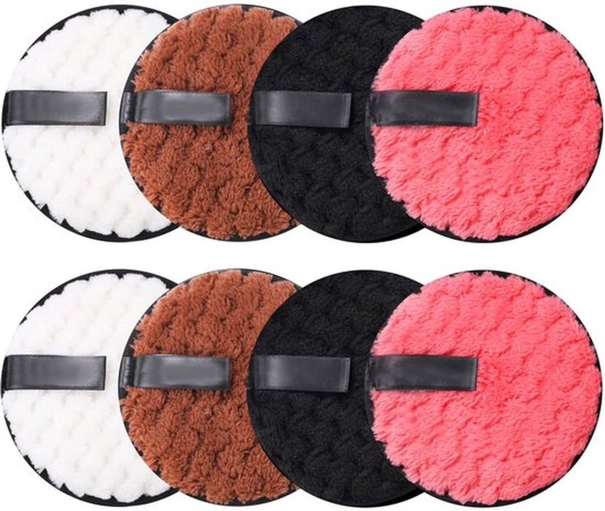 Make-up Remover Wasbaar - 8 Stuks - Microvezel - Herbruikbaar - Zacht - Duurzaam - 11,5 cm - Reinigingsschijfjes