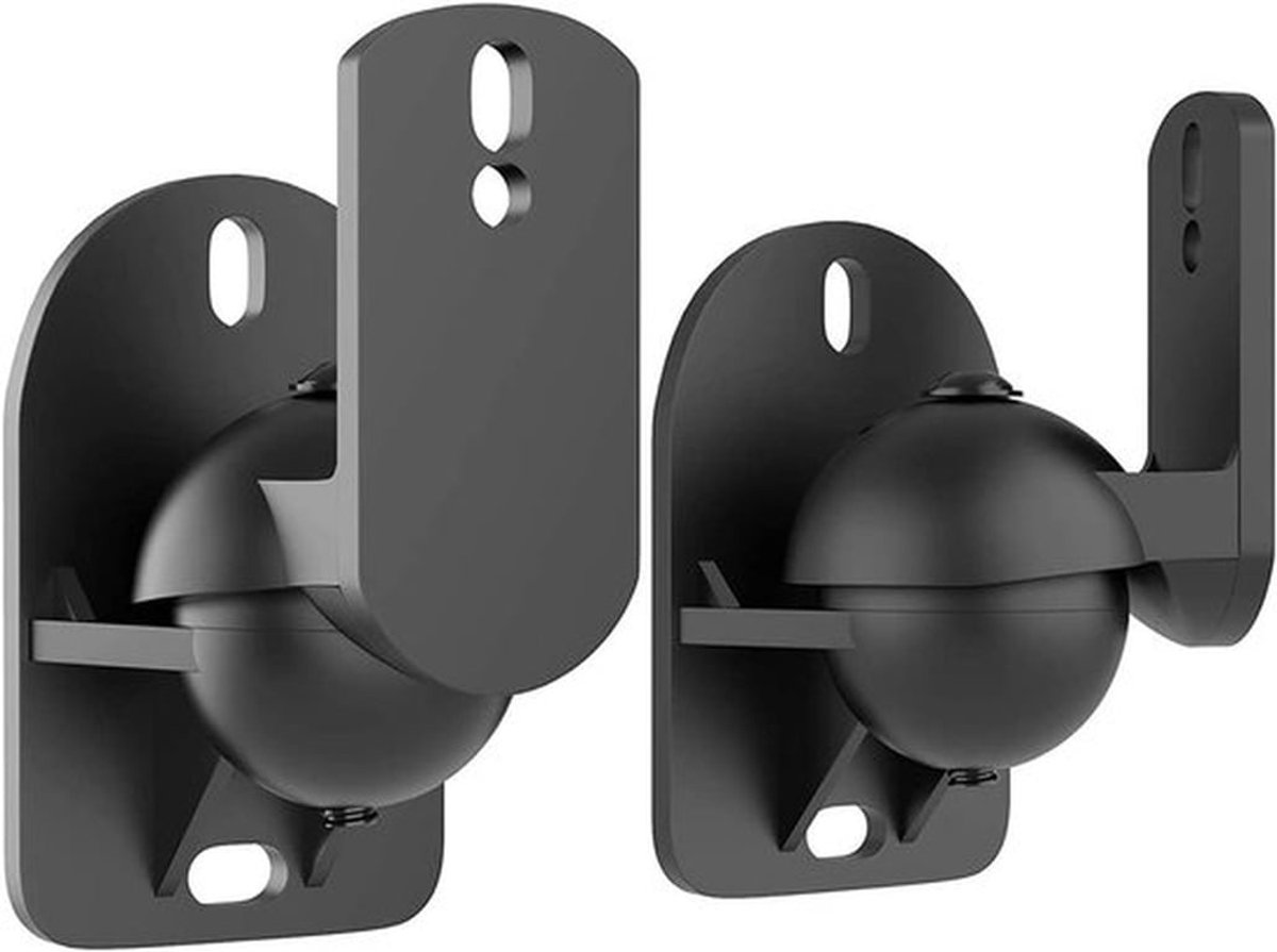 2 stuks Zwarte Universele Muurbeugel voor Speakers - Geluidsysteem Beugels