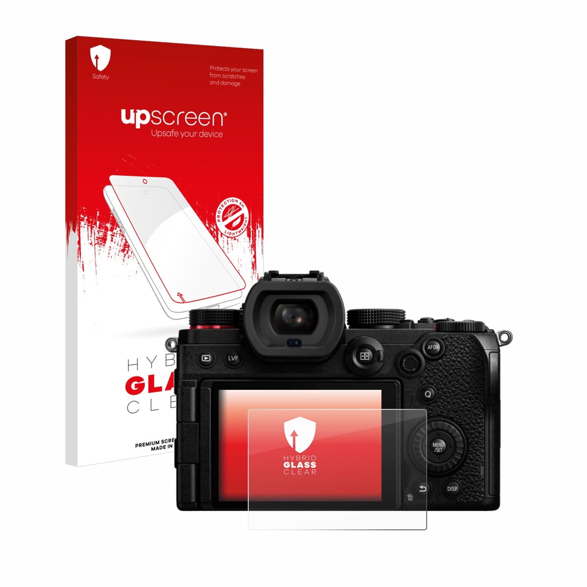 upscreen - Screenprotector voor Panasonic Lumix DC-S5D - Folie Beschermfolie Beschermglas transparant