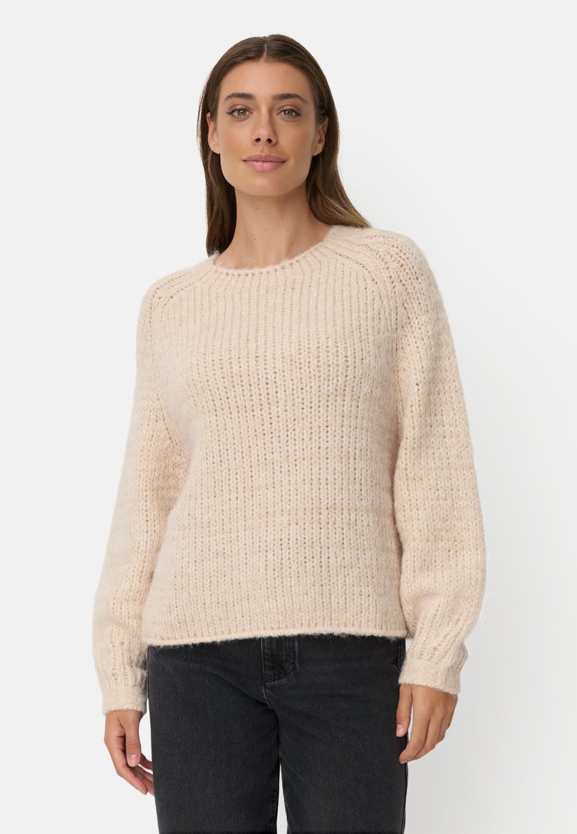 camel active Gebreide trui met wijde mouwen - Maat womenswear-XL - Beige