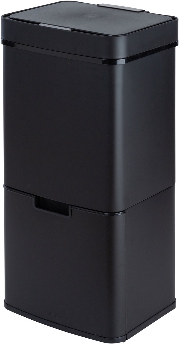 Royal Trash Matte Black vuilnisemmer met sensor 72 L rvs matzwart