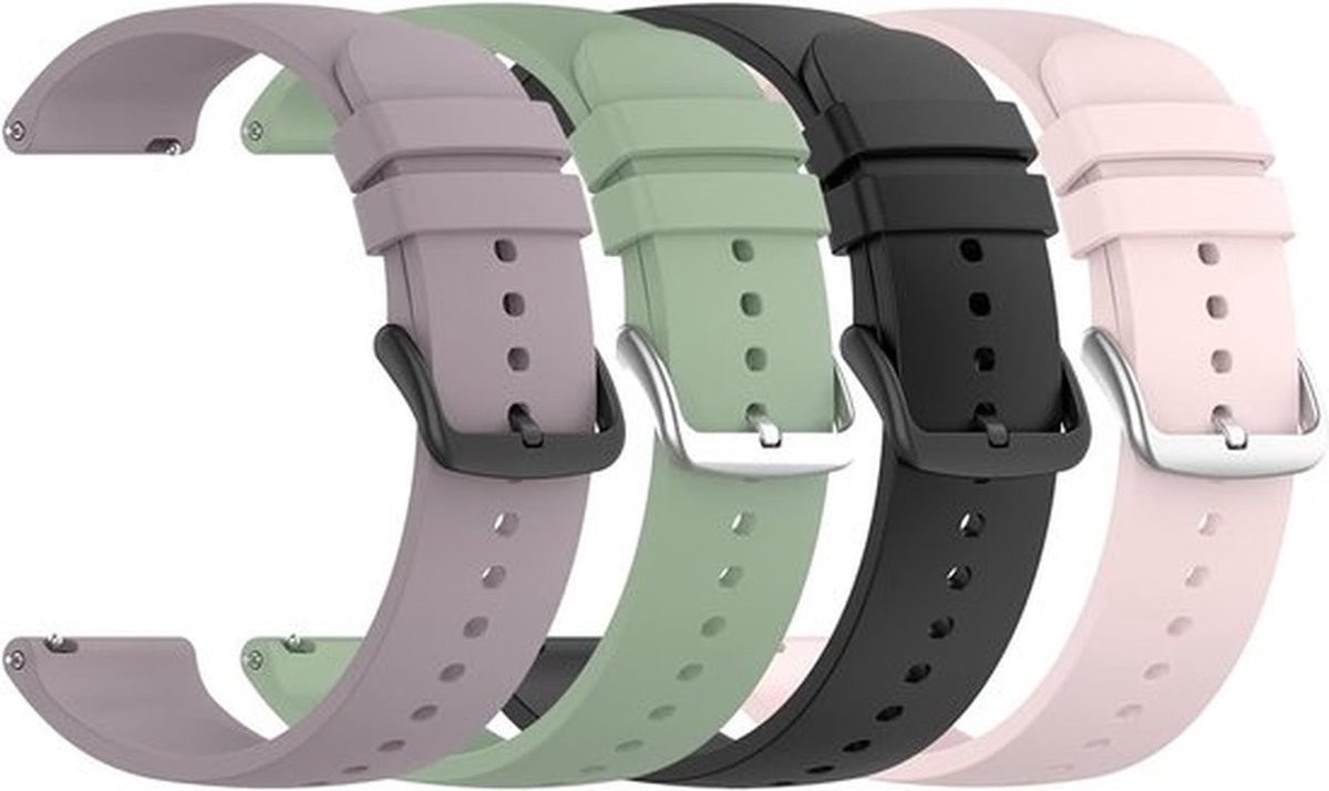 Vervangende 4-delige Horlogebandjes voor IMILAB KW66, Yamaha SW022 en One Plus 22mm - Comfortabele en Duurzame Straps