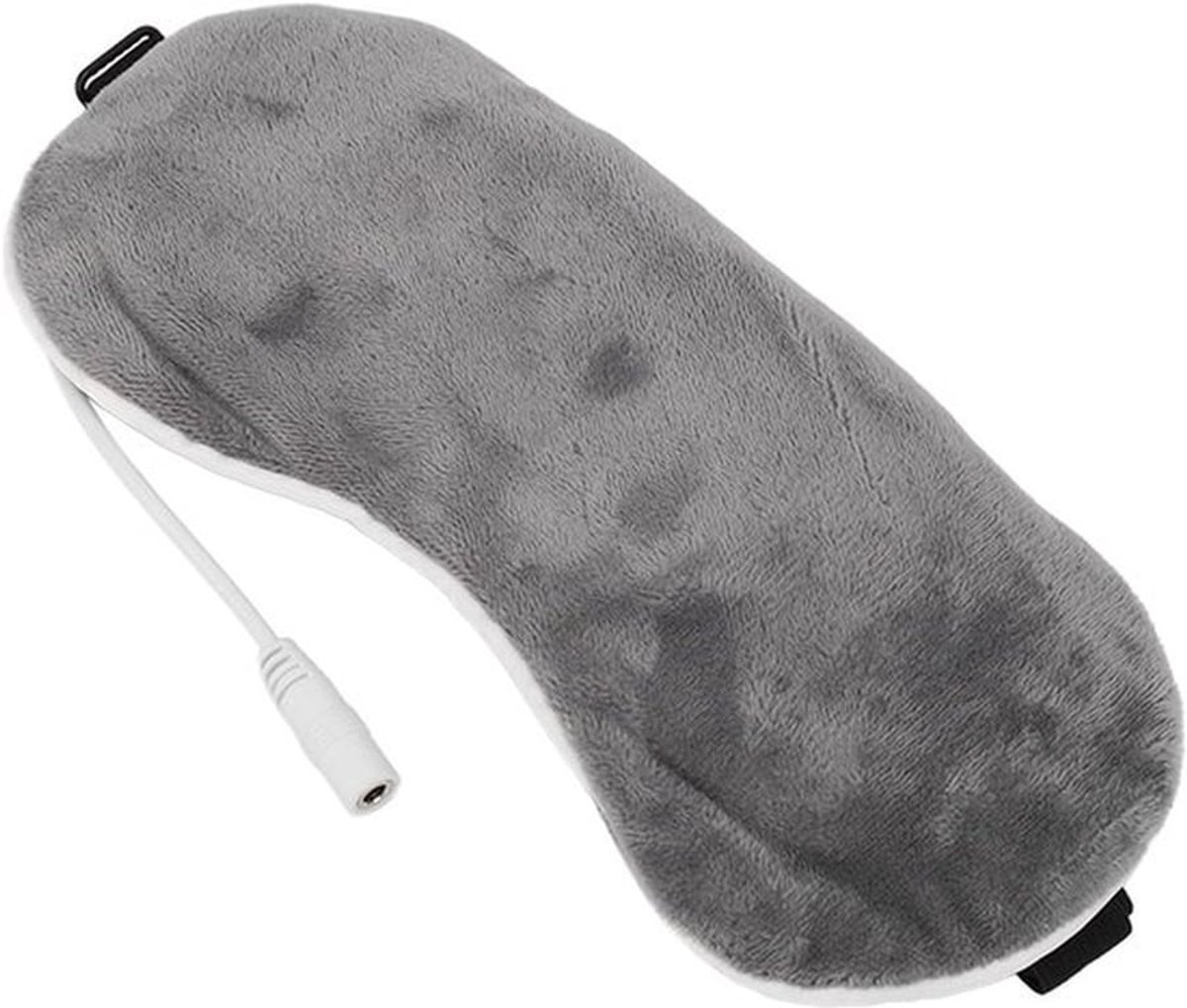 Verwarmd Oogmasker USB voor Ontspanning en Slaap - Zacht en Ademend Materiaal - Elektrisch Verwarmde Blinddoek - Oogbescherming - Grijs