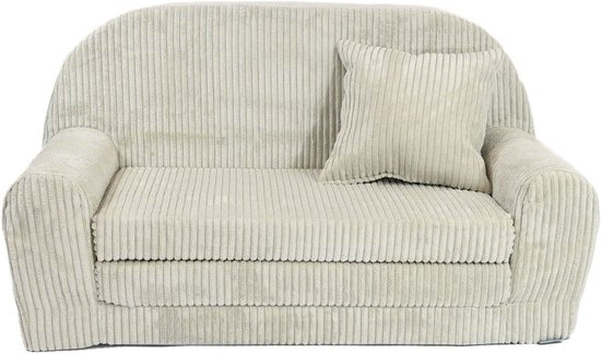Kinderbank Rosalia Mini - uitklapbare slaapbank 78 x 45 x 40 cm - corduroy - Oeko-Tex-gecertificeerd - inclusief kussen - veilig en stijlvol - Kindersofa