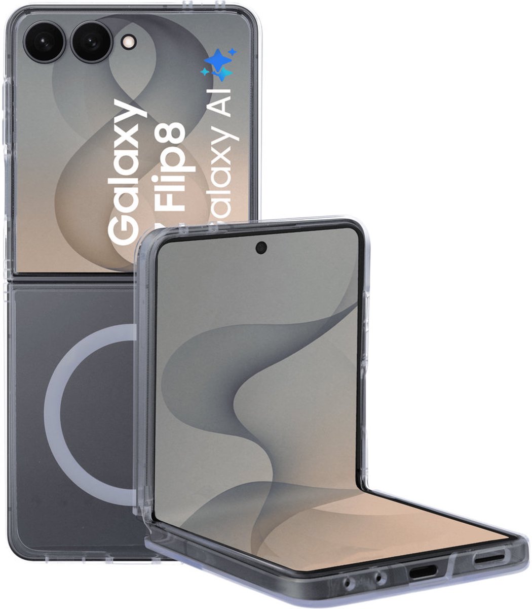 Mobiparts hoesje geschikt voor Samsung Galaxy Z Flip 8 - Hardcover - MagSafe - Transparant