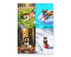 Shiba Inu Verjaardagskalender - A4 wandkalender