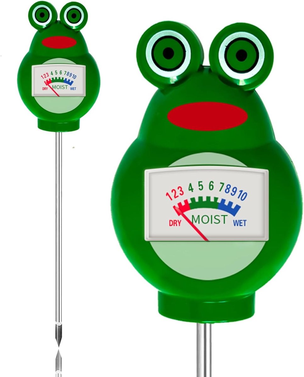 Bodemvochtigheidsmeter - Groen - Voor Binnen en Buiten - Batterijvrije Hygrometer voor Planten