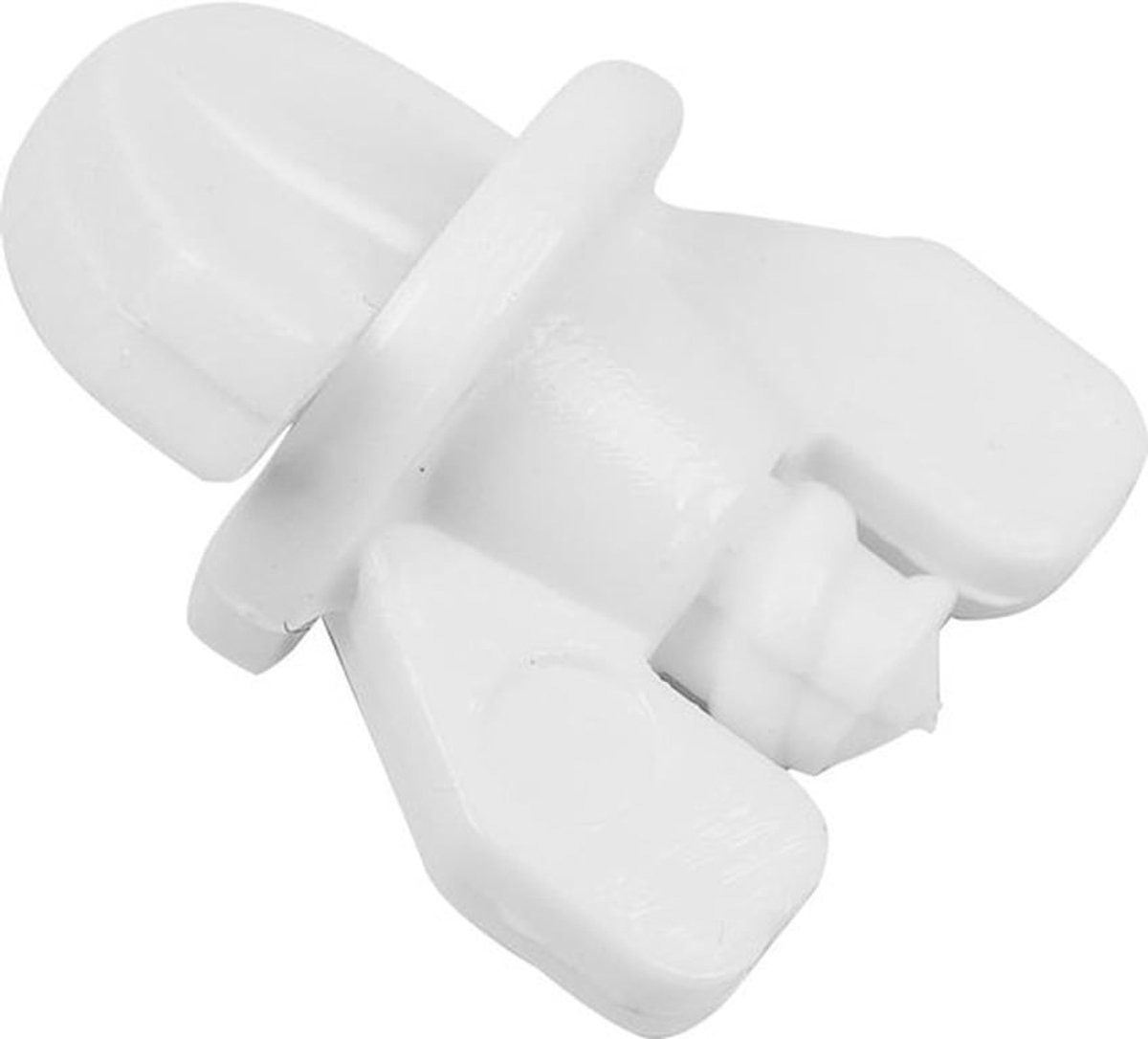 Gordijnslot Universeel - Gordijnstopper - Eindslot Gordijnrail - Tussenslot - 20 Stuks - Wit 17x17 mm
