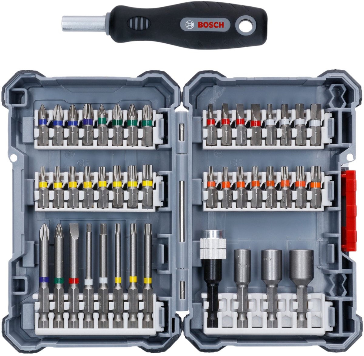 Bosch Pick And Click schroefbitset 45-delig 25 - 65 mm ( 2607017693 ) PH / PZ / SL / HEX / TX / TH