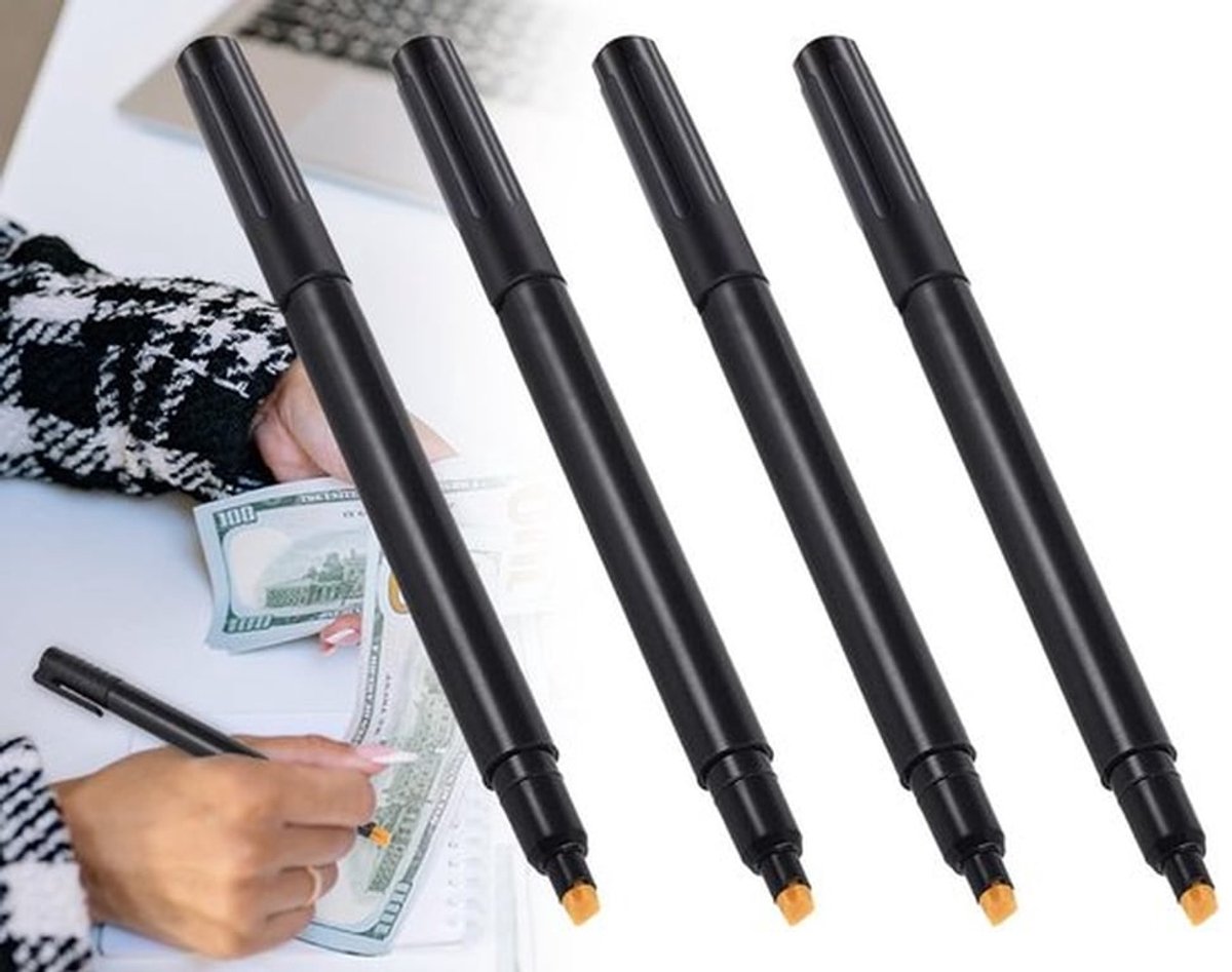 Bankbiljettencontrolepen 4 Stuks - Vals Geld - Balpen - Winkelmandje - Betrouwbare Keuze - Comfortabele Ervaring - Valsgeldpen
