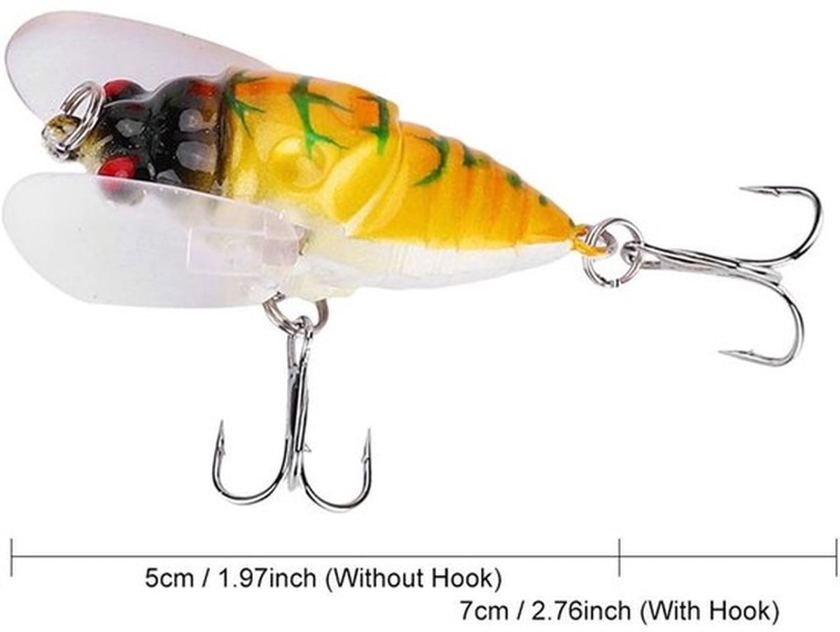 Vishaak 5cm/6g - Kunstaas - Vissaas - Vissaasjes - Visaccessoires - Hoogwaardig kunststof - Visaas