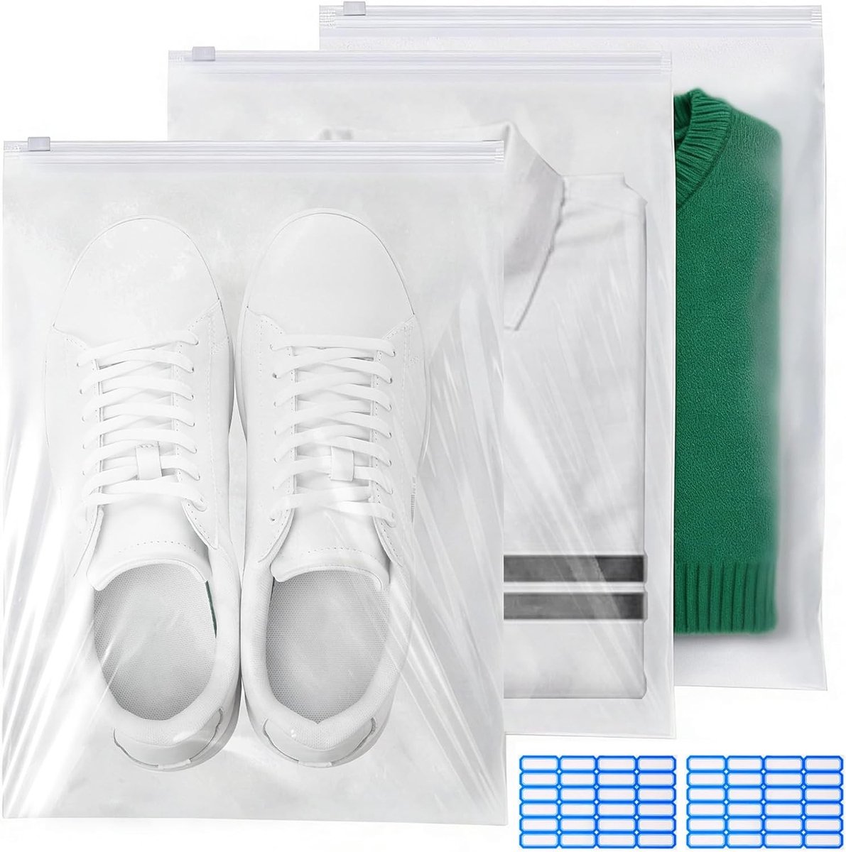 Ziplock Zakjes - Transparant - 30 x 40 cm - Waterdichte Ritszakken voor Kleding en Voorwerpen - Voor Thuis en Reizen