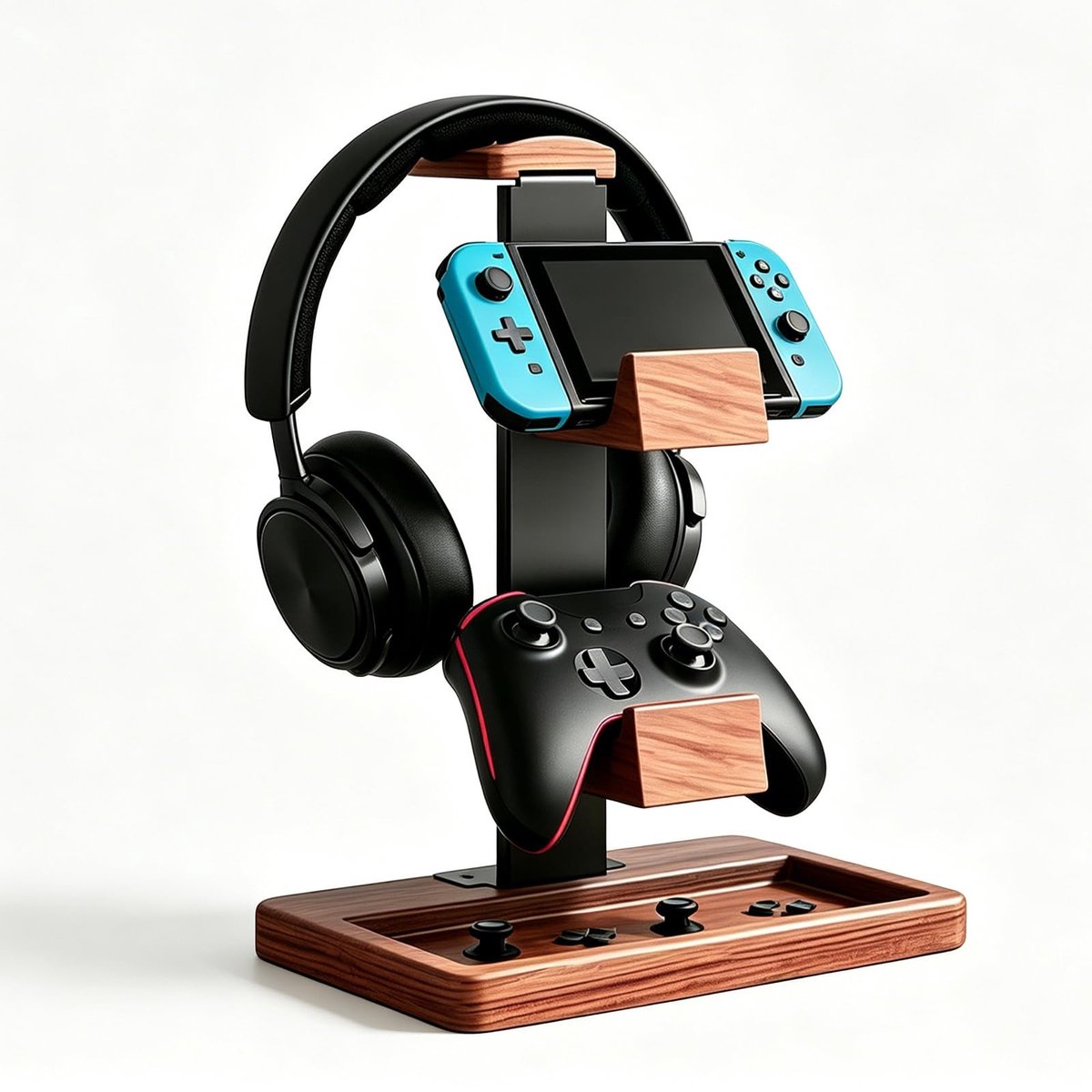 Solidchoice - Gaming Headset Standaard met LED en USB Oplader