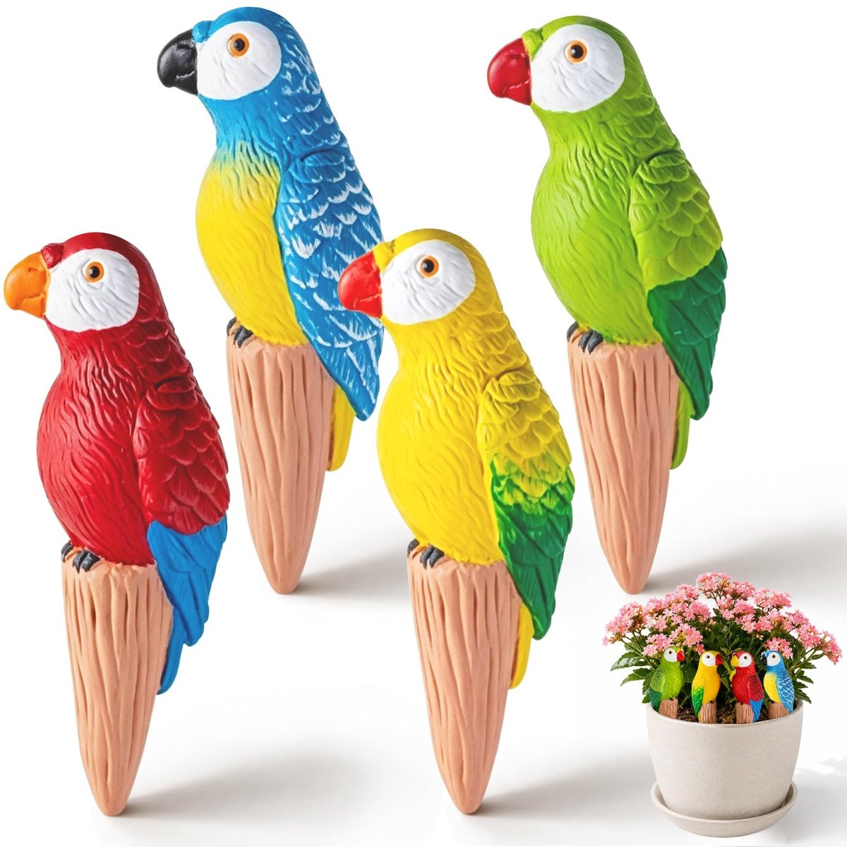 Solidchoice - Set van 4 Schattige Cactus Zelfbewatering Waterdispensers