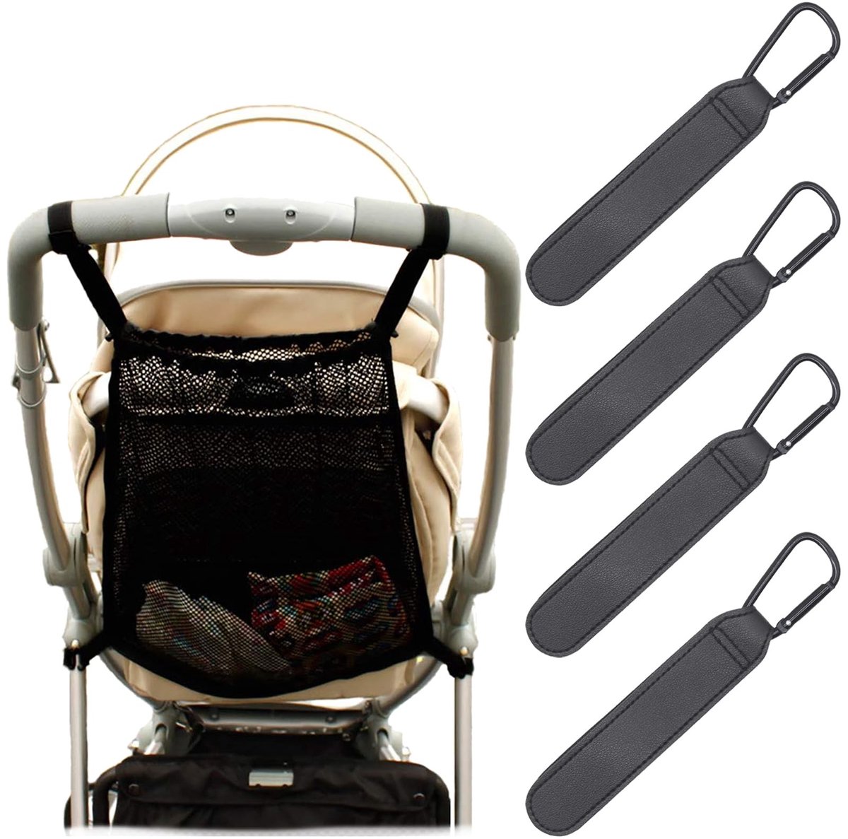 Solidchoice - Set van 5 Pram Hooks voor Winkel- en Diaper Bags