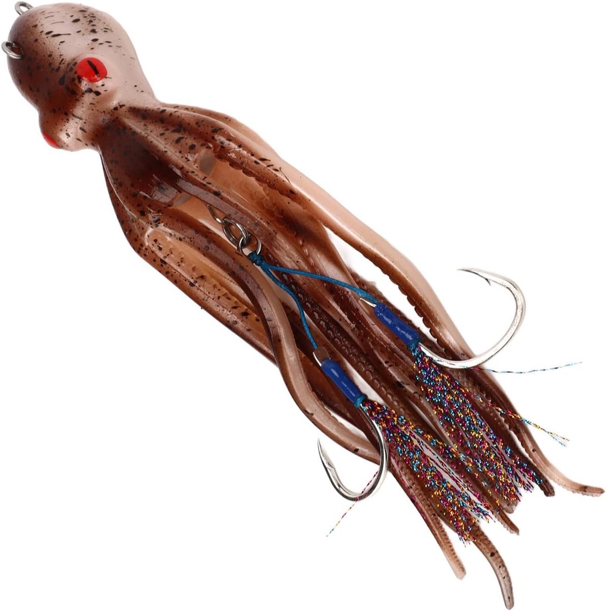 Lifelike Octopus Jigs voor Zeevisserij met 10 Inkttabletten - Perfect voor Saltwater Vissen en Aasgebruik