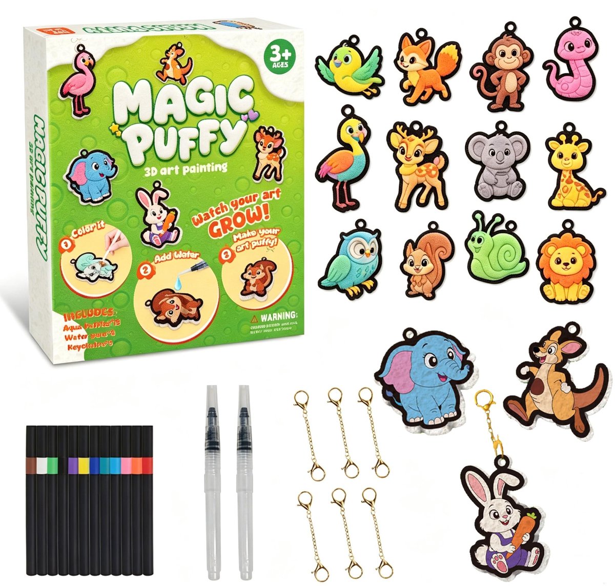 Solidchoice - 3D Foam Paint Set voor Kinderen met Waterverf Pens