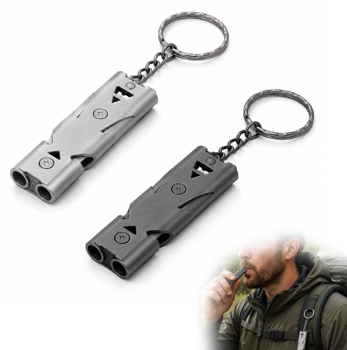 Solidchoice - 2 Stuks Noodfluitjes met 150 dB Geluidsniveau