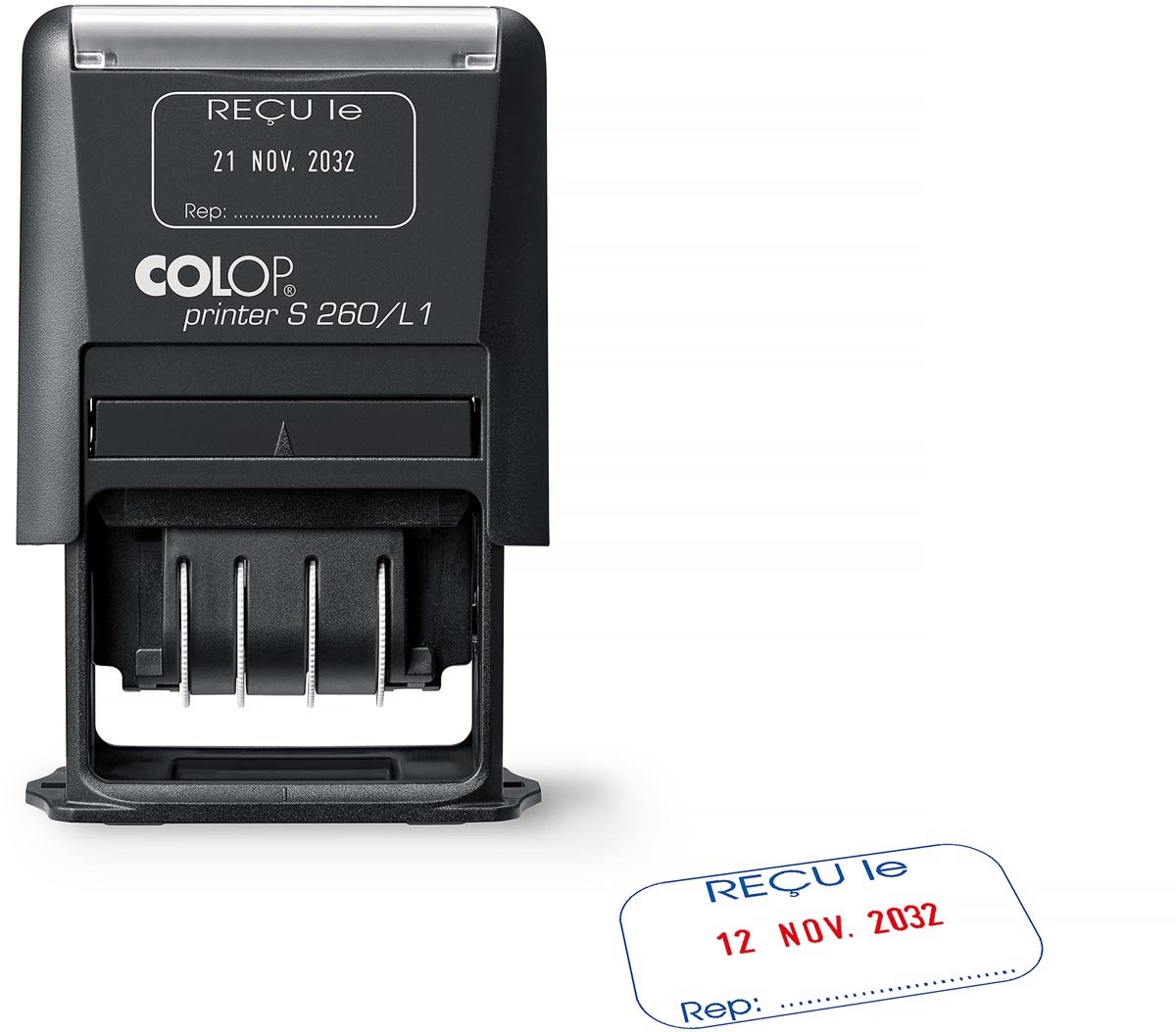 Colop tekststempel Printer S260/L1 N | met datum en ONTVANGEN