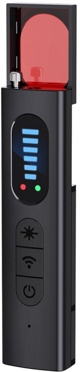 GELLDG Wanzen Detector - Verborgen Camera Zoeker - GPS Tracker Detector 9x2x1,5cm - Anti Spy Anti Opname RF Scanner voor Hotel Thuis Kantoor Reizen - Geschikt voor Detectie van Afluisterapparatuur en Verstopte Camera's - Kunststof - 1 Stuk
