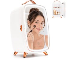 Rio FRBM - Skincare beauty Fridge - Make-up Koelkast - met Spiegel & dimbare LED verlichting - 6 liter