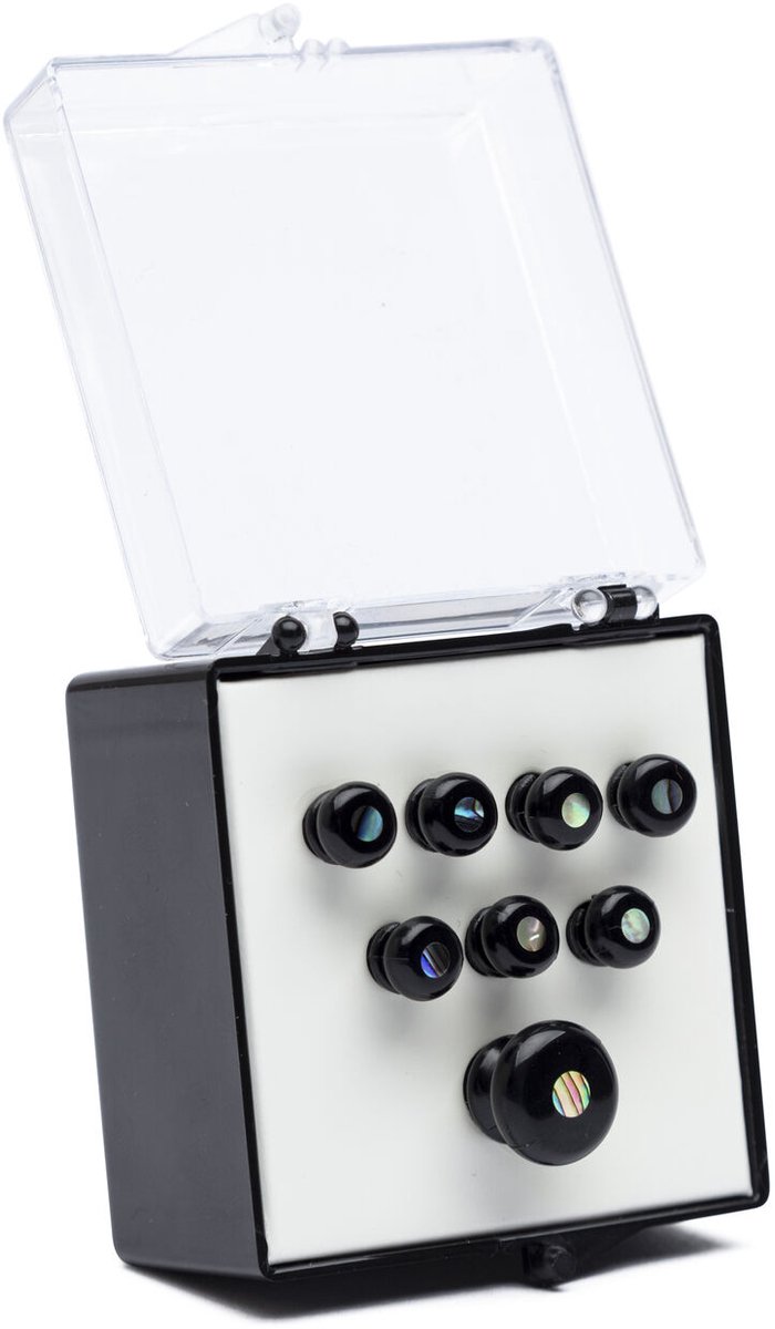 Martin 18APP42 Brugpennen Zwart met Pearl Inlay Incl. Eindpen (8-Pack)