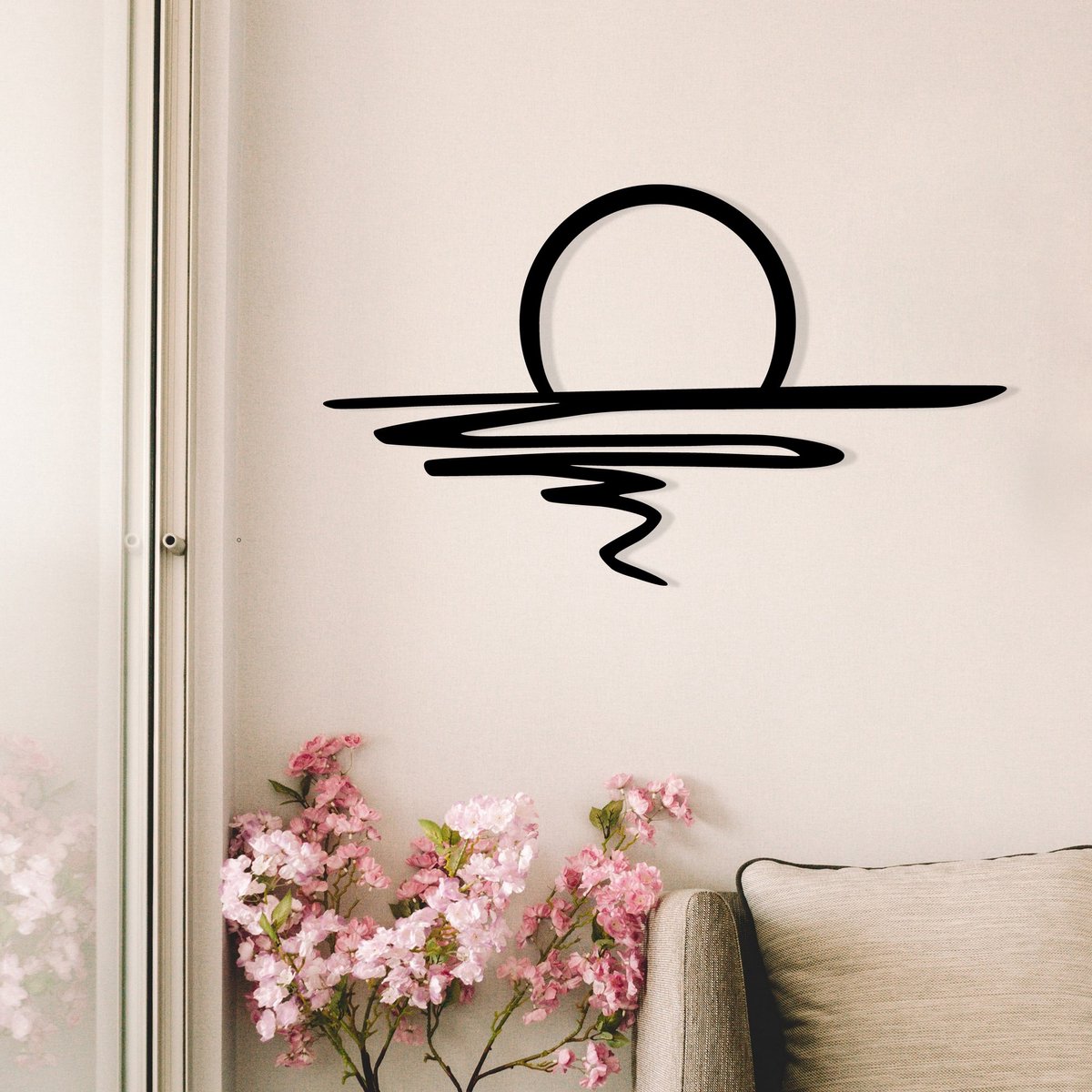 Asir - Wanddecoratie - Zwart - 70 x 41 cm