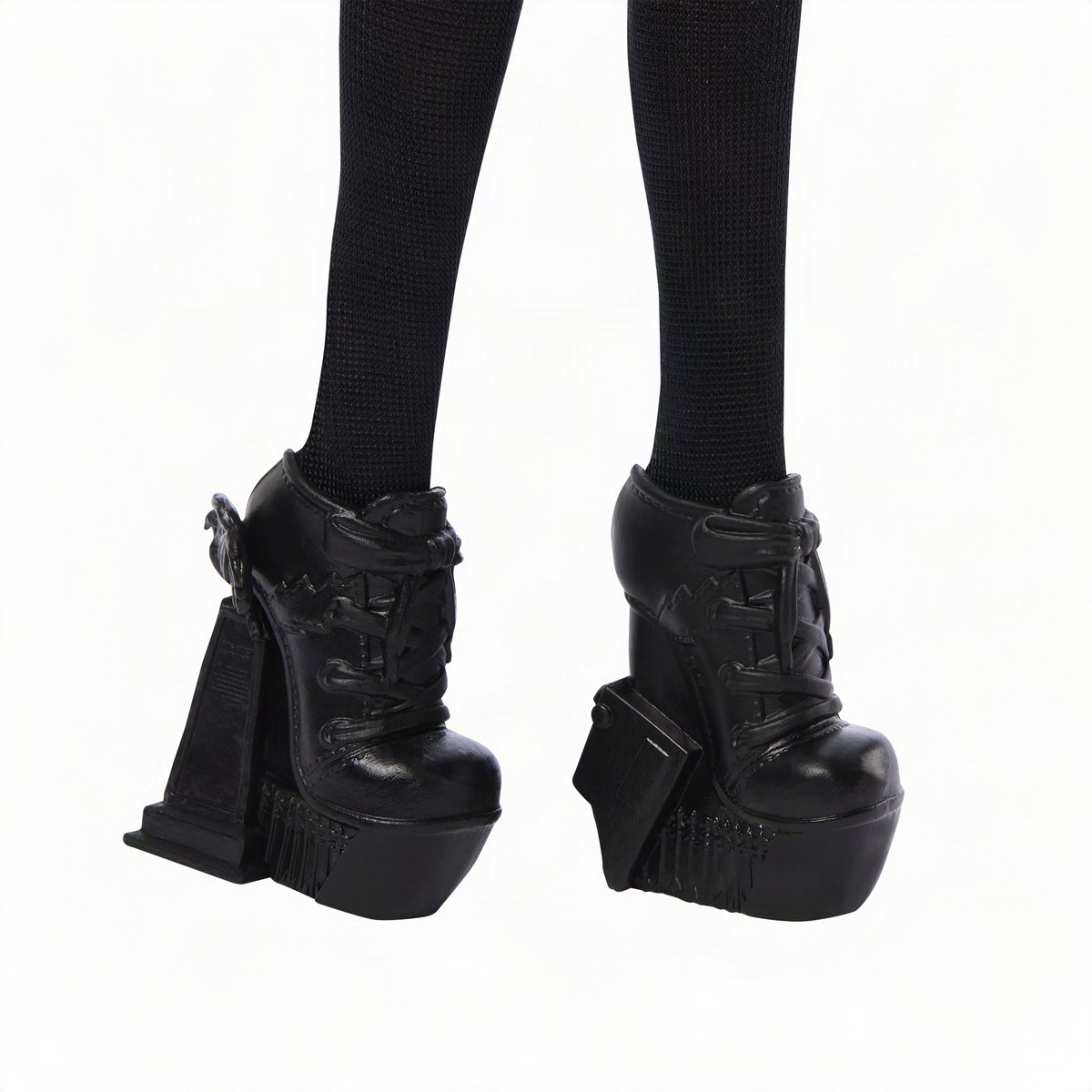 Monster High x Wednesday verzamelpop - Wednesday Addams in zwarte jurk met Thing als accessoire — afbeelding 8