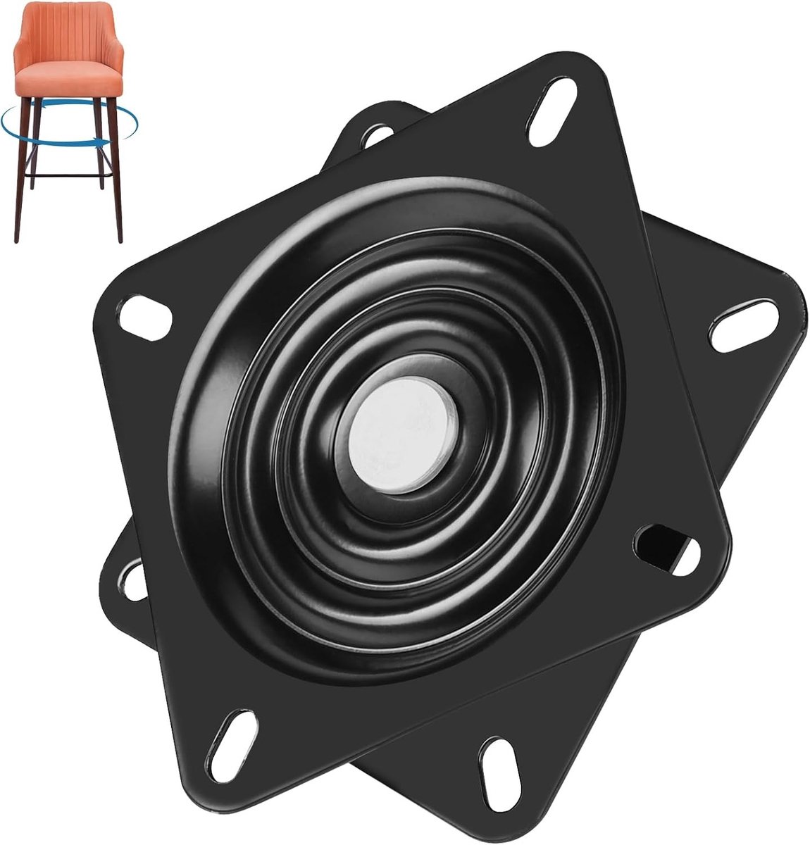 Draaischijf voor pottenbakken - Zwart - 8 inch - Metalen Draaiplateau met Kogellagers - Voor Meubels en Doe-Het-Zelf