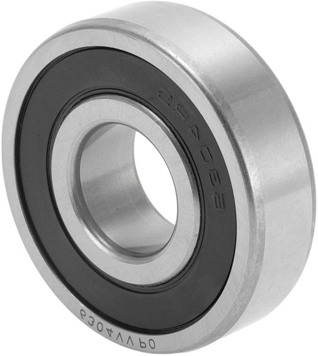 -Diepe Groef Kogellagers P0 20x52x15mm Gesmeerde Lagers Dubbele Rubber Afdichting Zwart Zilveren Toon Scooter Skateboard Wiel - Geschikt voor 6304VV - Kogellagers - Skateboard - Zwart