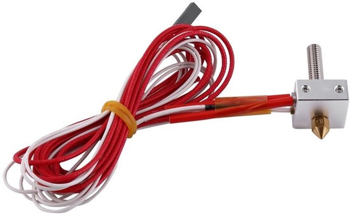 Extruder-mondstukset 0,4 mm - Aluminium Verwarmingsblok - Roestvrijstalen Buis 30 mm - 3D-printer Hot-end - Verbeterde Thermistor - Probleemloos Printen - 3D-printer Hotend