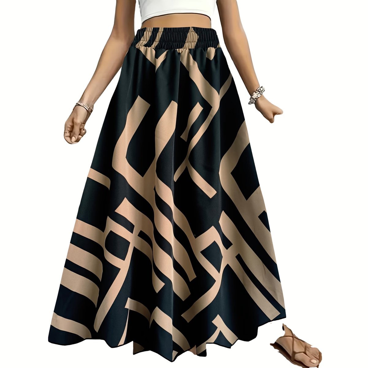 Currero Broekrok Dames Skort Skirts Skirt Rok Midi Korte Broek Culotte Wandelrok Rokje Legging 2 2XL Gemengde Kleur