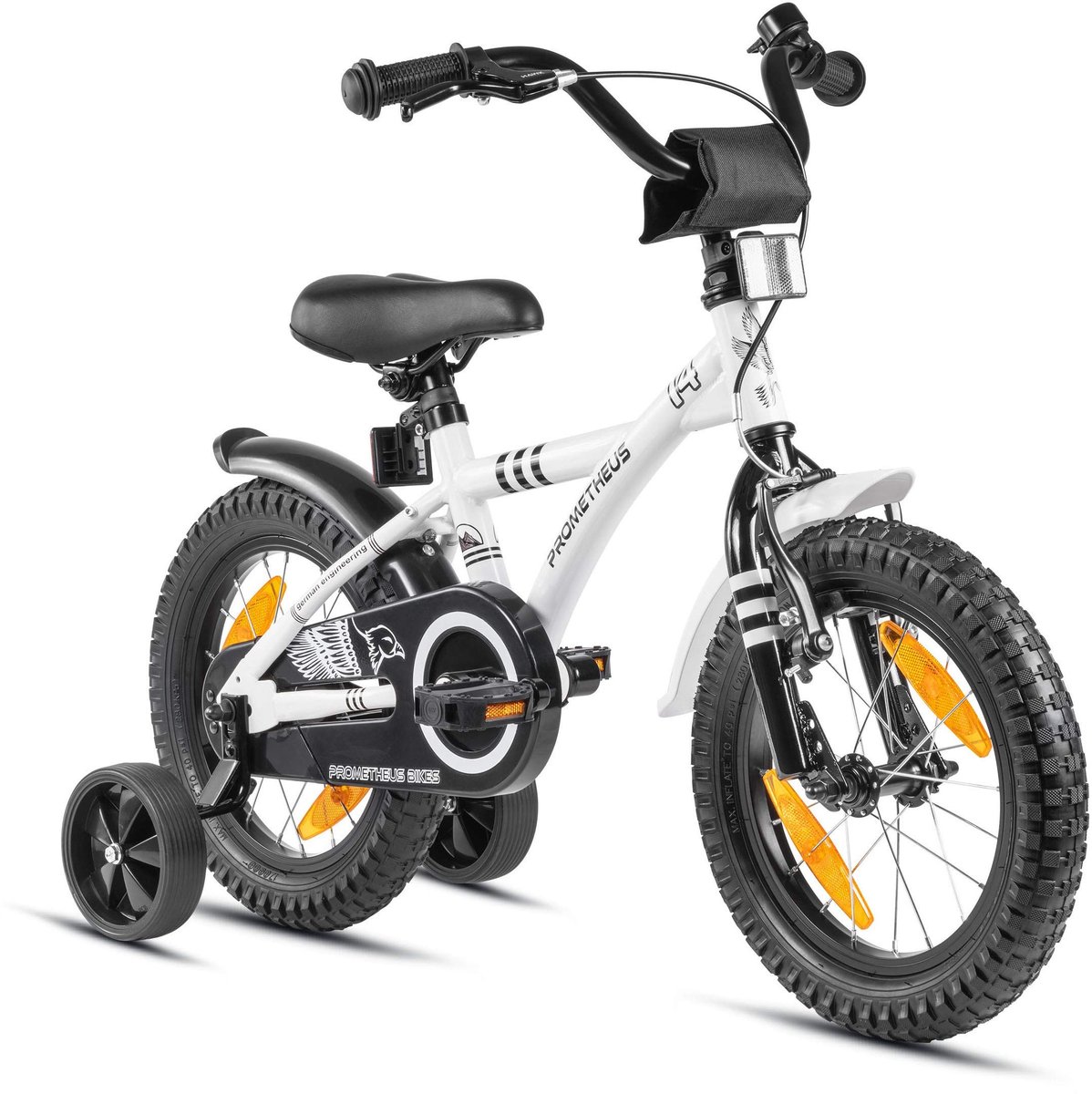Dailygoods- Kinderfiets 14 Inch - Fiets voor Jongens/Meisjes - Met Zijwieltjes - Terugtraprem - Veiligheid/Design - Hoogwaardige Kwaliteit