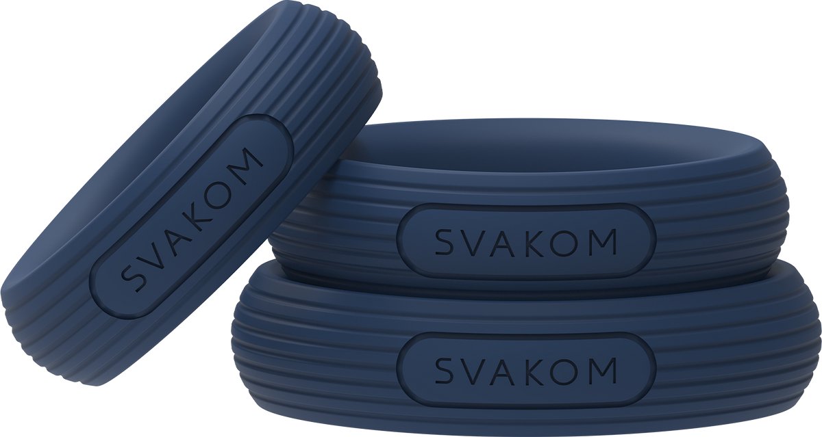 Svakom - Triooo - Penisringen Set - Blauw