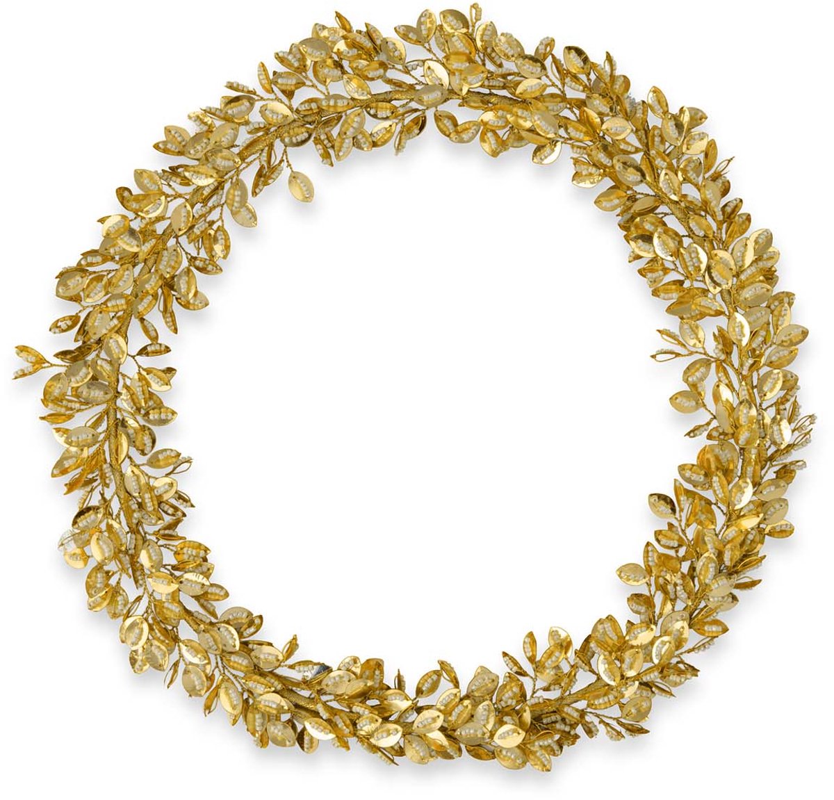 vtwonen - Kerstkrans Ornament - Metaal - Goud - 32 cm
